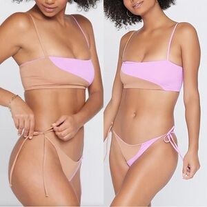 NEW NWT L*Space Color Block Ari 2 Piece Bikini Swim Set
